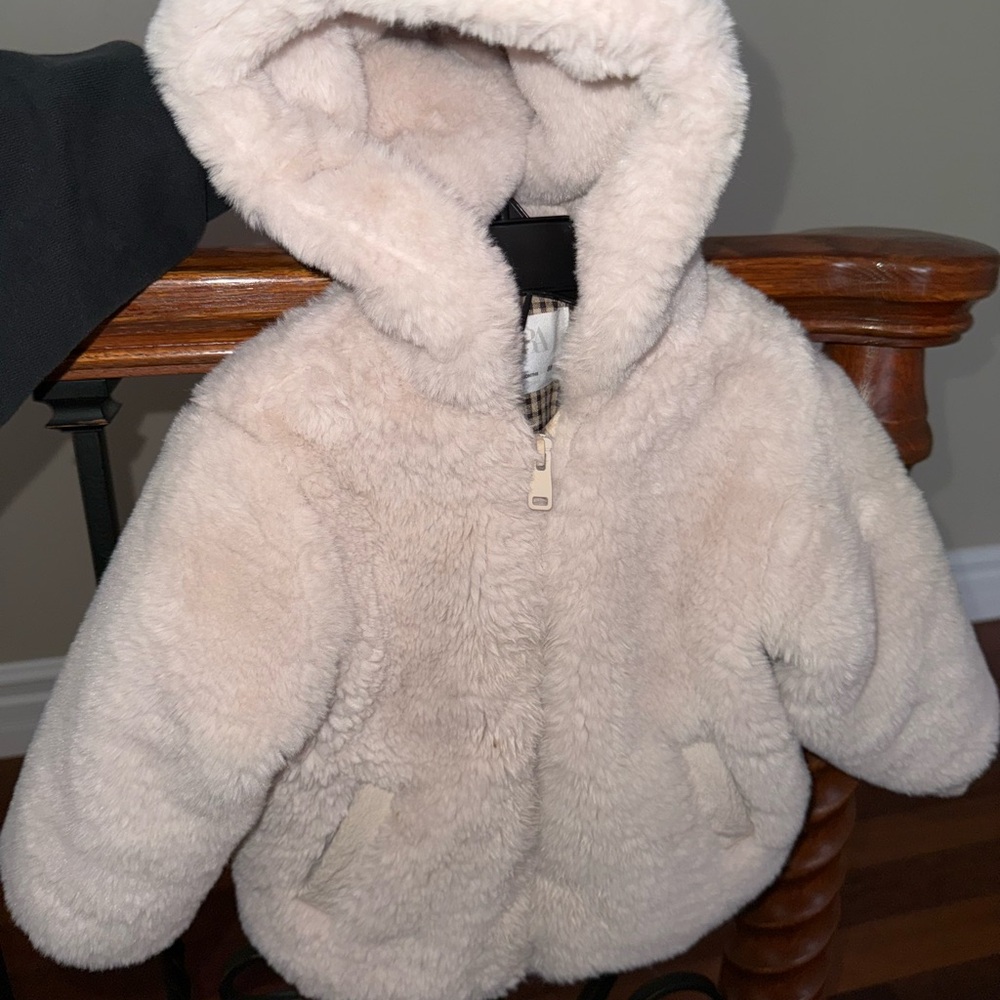 Zara Cozy Cream Kids Jacket